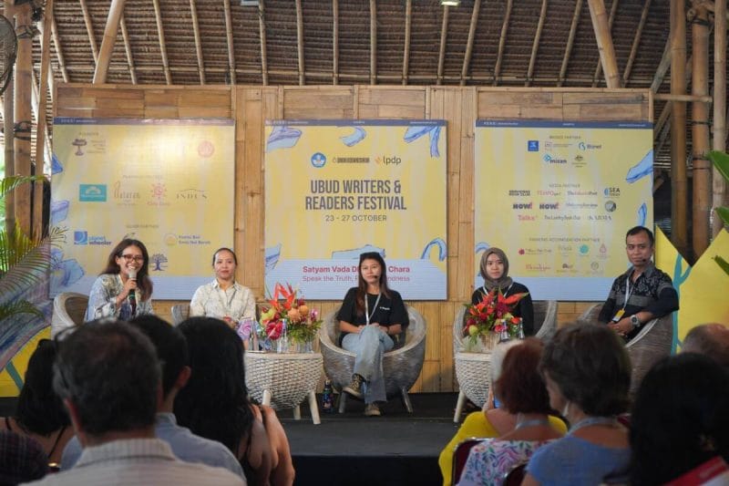 image of Panel discussion titled “Bali Net Zero Emission Coalition: A Collaborative Effort to Transform Climate Ambition into Action” at the Ubud Writers and Readers Festival 2025